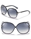 Tom Ford's famous crossover sunglasses gets a new look in delicate frames and gradient lenses.