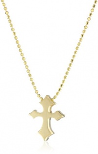 Alex Woo Little Rock Star Yellow Gold Cross Pendant Necklace