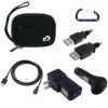 Gizmo Dorks Executive Case Kit Black with Carabiner Key Chain for the Sony Bloggie Touch Camera 8 GB / 16 GB MHS-TS10 / MHS-TS20