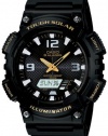 Casio Men's Sport AQS810W-1BV Black Resin Quartz Watch with Black Dial