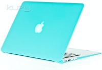 Kuzy - AIR 13-inch Shocking Hot BLUE Rubberized Hard Case Satin for NEW Apple MacBook Air 13.3 (A1369 and A1466) Aluminum Unibody SeeThru Cover