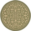 Safavieh Courtyard Collection CY2098-1E06 Olive and Natural Indoor/Outdoor Round Area Rug, 5-Feet 3-Inch