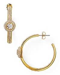 Nadri Pave Framed Hoop Earrings