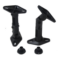 VideoSecu 2 Black Universal Satellite Speaker Mounts / Brackets for Walls and Ceilings 1EH