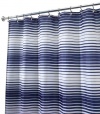 InterDesign Enzo Fabric Shower Curtain, Navy/White