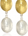 GURHAN Jordan Gold and Silver Short Drop Oval Post Earrings