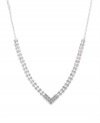 Made in silver tone mixed metal with glittering glass accents, Charter Club's clear rhinestone V-shaped necklace will look dazzling and dramatic for your next evening event! Approximate length: 17 inches + 2-inch extender.