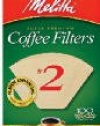 Melitta 622752 100 Count #2 Natural Brown Cone Coffee Filters