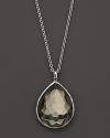 Sterling silver frames a faceted, teardrop shaped pyrite doublet on this timeless Ippolita pendant necklace.