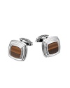 Tiger's eye and sterling silver cufflinks from John Hardy.