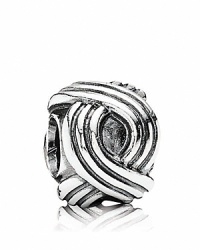 Swirling gusts of sterling silver suggest the changing of the seasons. Charm by PANDORA.