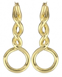 T Tahari Linear Twist Hoop Earrings