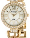 Armitron Women's 75/4070MPGP Swarovski Crystal Accented Gold-Tone Rope Chain Link Bracelet Watch