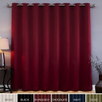 Wide Width Grommet Top Thermal Blackout Curtain 100W X 84L Panel - Burgundy - BWW - GT