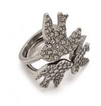 MARC BY MARC JACOBS Petal to the Metal Tribe Ring with Bird - Argento