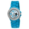 Disney Women's MK2077 Mickey Mouse Silver Dial Blue Enamel Bracelet Watch