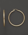 14K Yellow Gold Tube Hoop Earrings