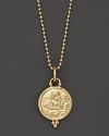 18K yellow gold angel pendant. Designed by Temple St. Clair.