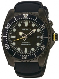 Seiko Men's SKA427P2 Kinetic Stainless Steel Black Rubber Strap Watch