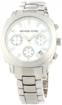 Michael Kors Women's MK5092 Silver Stainless-Steel Quartz Watch with White Dial