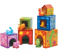 Djeco Stacking Blocks Topanimo Cubes With Animals