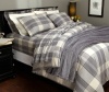 Pinzon 160-Gram Yarn-Dyed Flannel Full/Queen Duvet Cover, Gray Plaid