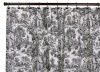 Victoria Park Toile Bathroom Shower Curtain, Black