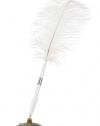 Darice 35451-01 Feather Pen with Holder, White