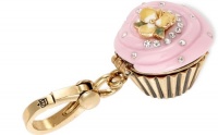 Juicy Couture Charm Pink Frosting Cupcake Gold Locket Charm Opens YJRU3310