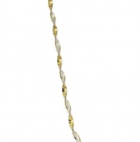 Giani Bernini Sterling Silver and 24k Gold Over Sterling Silver Bracelet, Twist Chain Bracelet