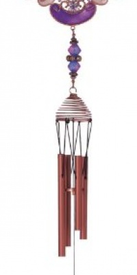 Wind Chime Copper & Gem Angel Garden Decoration Hanging Porch Decor