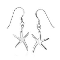 Sterling Silver Starfish Dangle Earrings