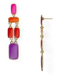 An artistic array of enamel tiles on this pair of earrings from kate spade new york makes a versatile statement that goes from the Monday morning meeting to Saturday night date with ease.