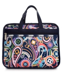 Dashing off to Dubai? Be sure to take along this travel-ready toiletry case from LeSportsac. Durable nylon is dressed up in a bold, bright pattern, while the spacious interior is outfitted with plenty of zip and snap compartments to easily stash all your essentials.