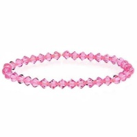 Breast Cancer Awareness Dark Pink Genuine Swarovski Crystal Bracelet