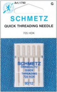 Schmetz Self Threading Machine Needles 5/Pk- Size 12/80