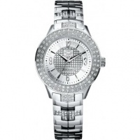 Marc Ecko Midsize E15074M1 King Crystal Accented Silver-Tone Watch