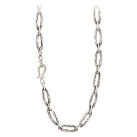 Studio 925 Earle Hammered Link Sterling Silver Necklace (Length 22 inches)