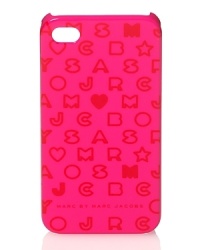 Printed with the label's stardust logo, MARC BY MARC JACOBS' plastic iPhone case sends a style-setting text message.