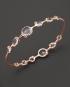 Clear quartz in a rose silver bangle from Ippolita.