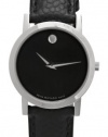 Movado Women's 606087 Museum Black Leather Strap Watch