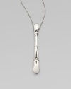 From the Bamboo Collection. An exquisite piece in sleek sterling silver with a nature-inspired design on a link chain. Sterling silverLength, about 16 to 18 adjustablePendant size, about 2¼Lobster clasp closureImported 