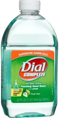 Dial Complete Antibacterial Foaming Hand Wash Refill, Fresh Pear, 32-Ounce Bottles (Pack of 3)