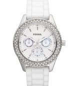 Timeless purity from Fossil. This Stella collection watch sparkles with unadulterated precision.