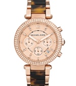 Michael Kors pulls out all the stops with the endless elegance of this shimmering Parker collection watch.