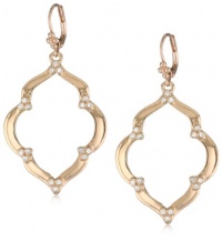 T Tahari Rose Gold-Tone with Crystal Drop Earrings