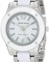 Anne Klein Women's 109181WTSV Silver-Tone and White Plastic Dress Watch