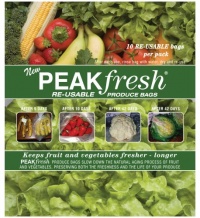 Peak Fresh Re-Usable Produce Bags, Set of 10