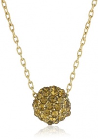 Anne Klein ASTRA Gold-Tone Topaz Colored Fireball Pendant Necklace