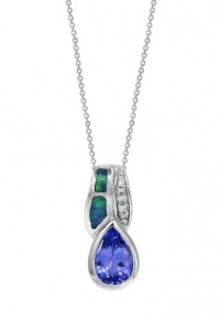 Effy Jewlery 14K White Gold Tanzanite & Diamond Pendant 1.32 TCW